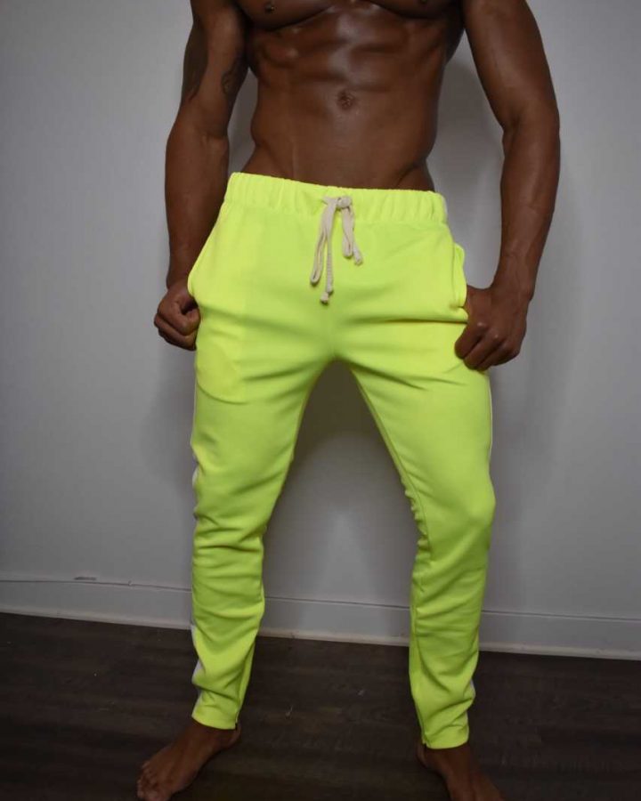 mens neon joggers